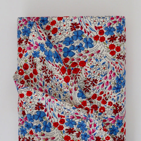 Lawn - Red/Blue Floral